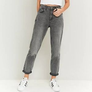 BDG Mom High Rise Acid Wash Grey Jeans